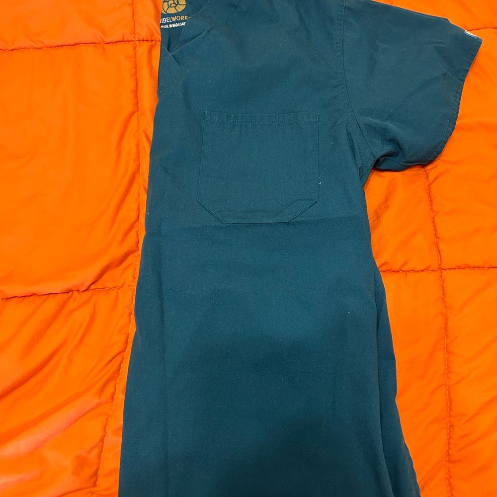 Women's teal scrub top